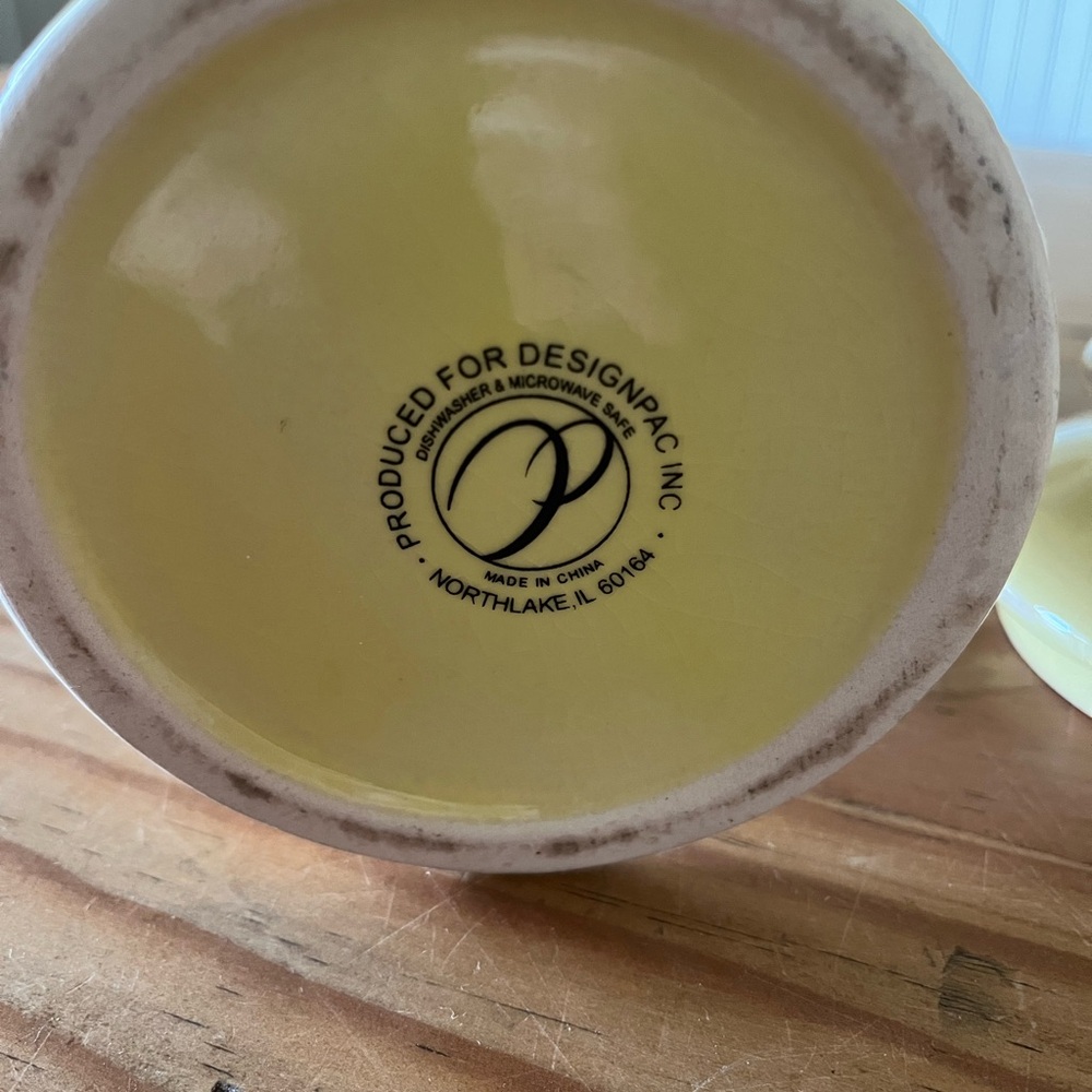 Yellow Ceramic Tea Canister - Picture 5 of 7